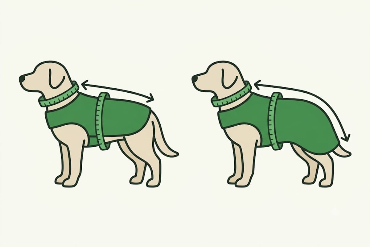 A coat past the base of the tail interferes with toileting