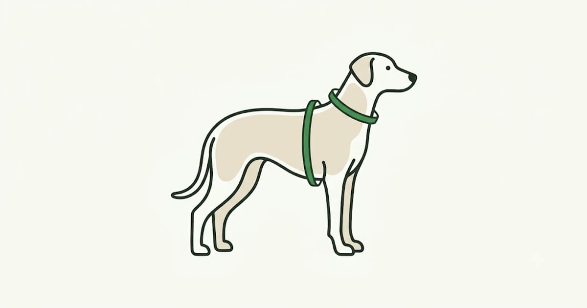 A deep-chested dog in profile