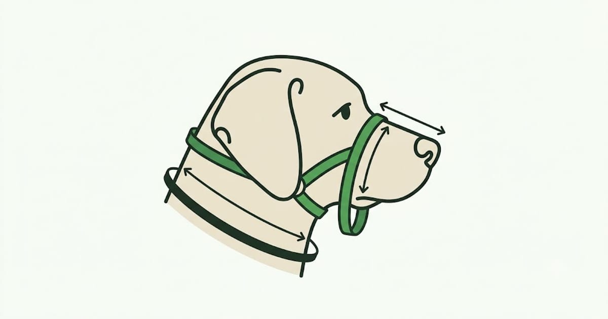 A head halter with a nose loop and neck strap