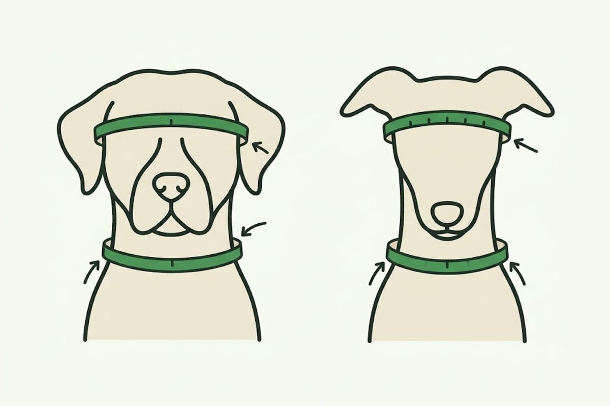 On most dogs the skull is the widest point; on sighthounds it is not