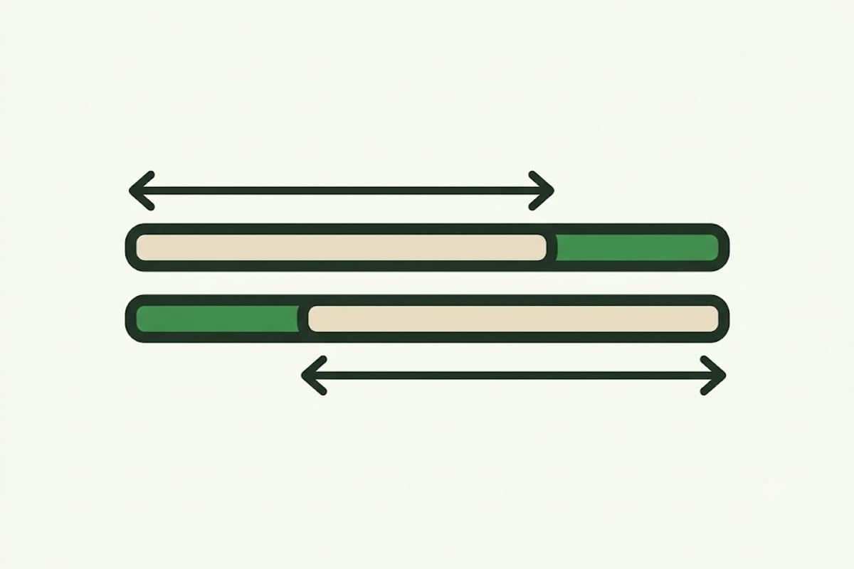 Check whether the two size ranges overlap before choosing