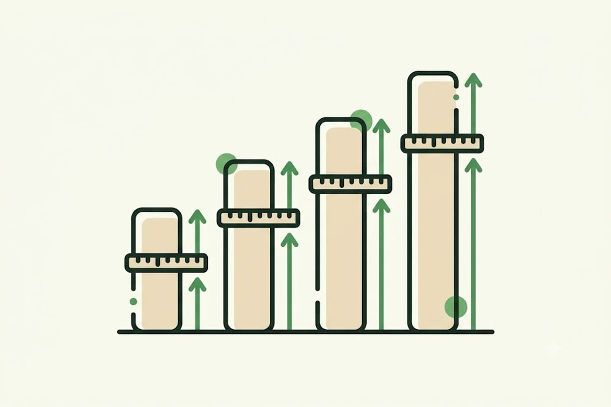 Recommended width by weight band